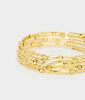 Nalì bracciale elastico elementi geometrici oro
