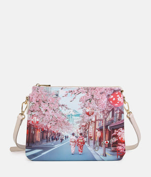 Ynot? Borsa piccola due scomparti Yes Bag Tokyo sakura