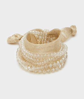 Nalì bracciale Sirio tessuto e perline