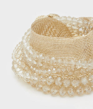 Nalì bracciale Sirio tessuto e perline
