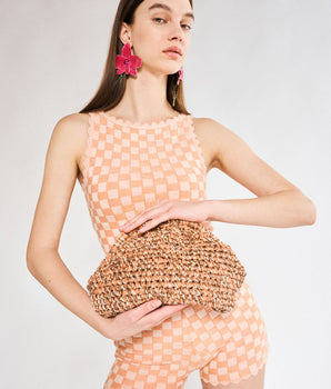 Nalì clutch crochet+rafia