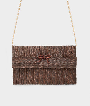 Nalì clutch new sami paglia+ fiocco