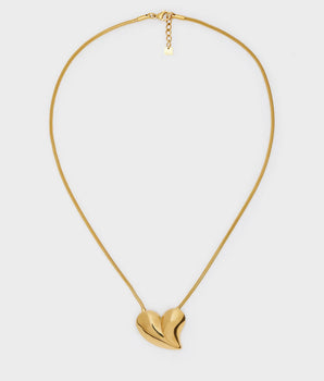 Nalì collana acc. inos. pendente cuore oro