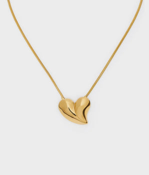 Nalì collana acc. inos. pendente cuore oro