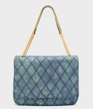 Nali demi flap a spalla denim blu