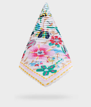 Nalì foulard peony stampa floreale bianco