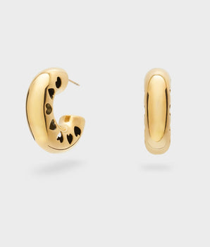 Nalì orecchini cerchio+cuori acc.inos. oro