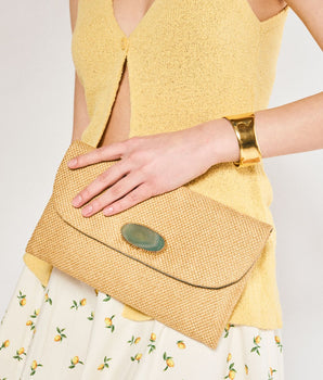 Nalì pochette Manik pietra naturale verde