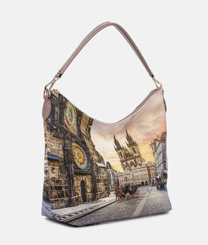 Ynot? borsa sacca stampa Yes bag Astro clock