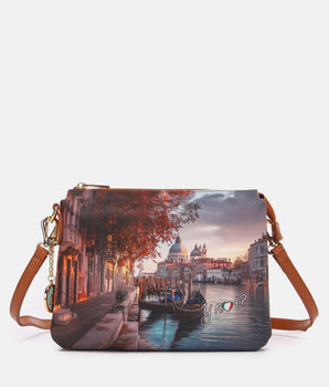 Ynot? yesbag borsa due scomparti blue lagoon