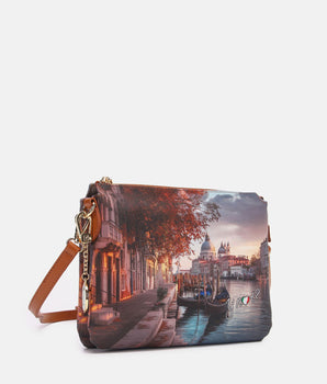 Ynot? yesbag borsa due scomparti blue lagoon